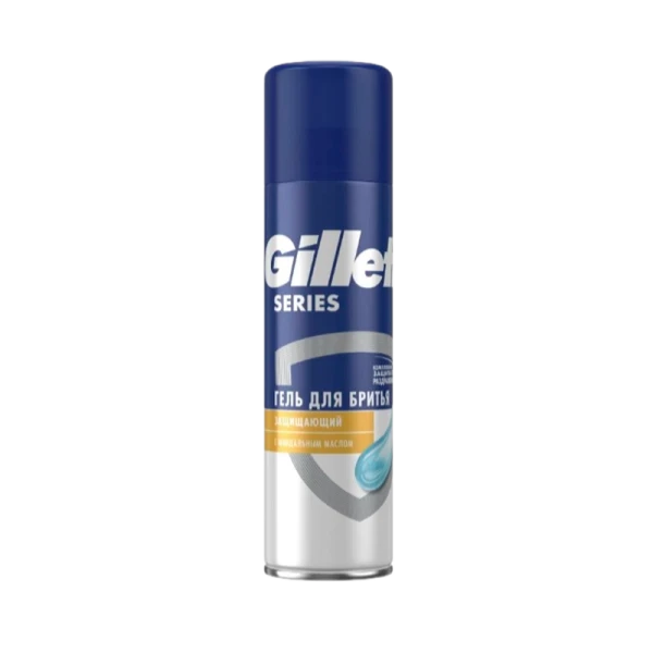 Гель для бритья Gillette Защищающий Series с миндальным маслом 200мл (1/6)