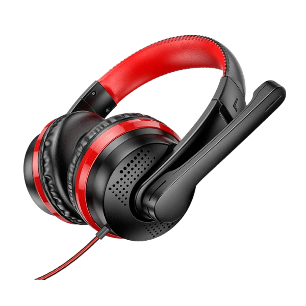 Наушники полноразмерные HOCO W103 с микр. красный (1/40)