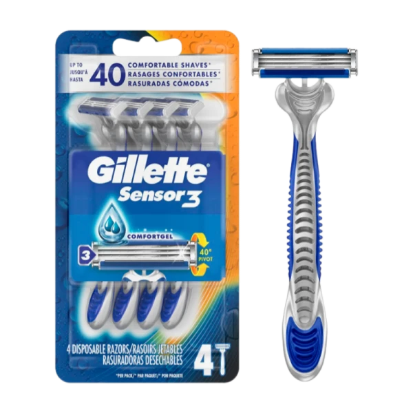 Бритва Gillette BLUE3 COMFORT 3 лезвия прорезиненная ручка 4шт. (1/6)