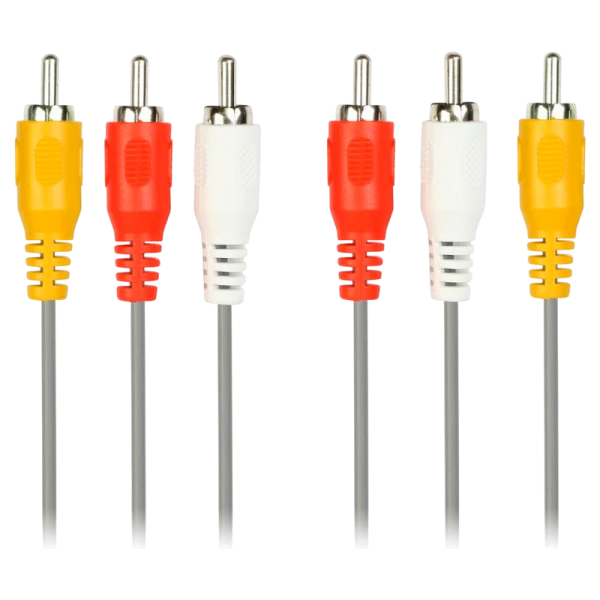 Кабель Smartbuy KA-231 3xRCA (m)-3xRCA (m) 1.8м силикон черный (1/25)