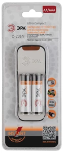 З/У для аккумуляторов ЭРА C-206N Ultra Compact AA/AAA 2 слота +2AA 2100mAh (1/6/24)