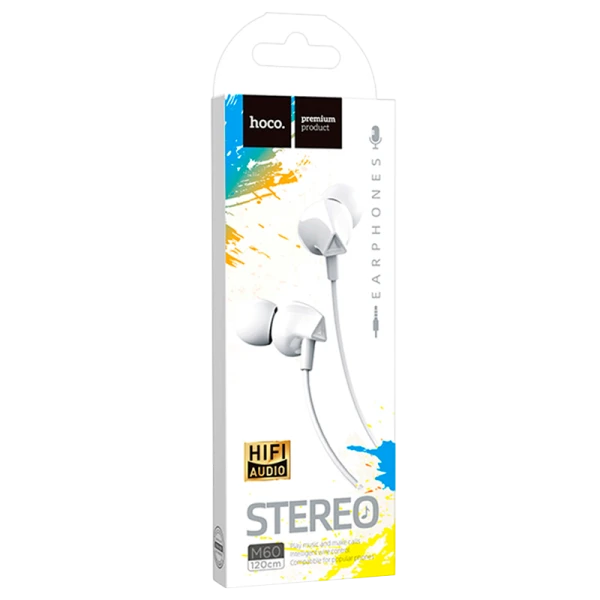 Наушники внутриканальные HOCO M60 с микр. белый (1/30/300)