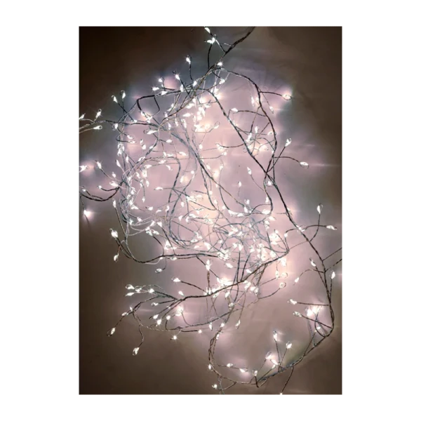 Гирлянда Космос "Мишура" 300LED 3.0м 8 режимов очень яркая белый теплый (1/48)