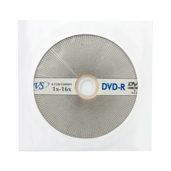 Диск DVD-R VS 4.7GB 16x 1шт. в бумажной упаковке