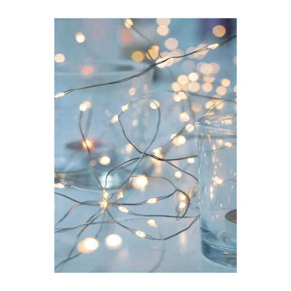 Гирлянда Космос Нить 300LED 30+5м возможность соединения до 3 шт белый теплый (1/24)