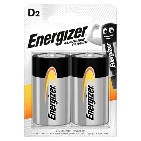 Батарейка Energizer Alkaline power LR20 D BL2 Alkaline 1.5V (2/12)