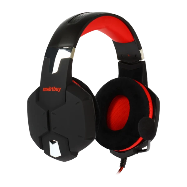 Наушники полноразмерные Smartbuy Rush Viper с микр. игровые черный красный