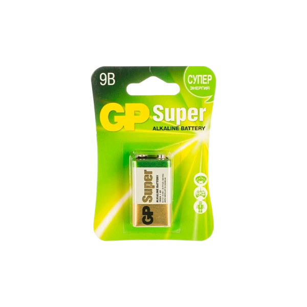 Батарейка GP Super Крона 6LR61 Shrink 1 Alkaline 9V (1/10/50/500)