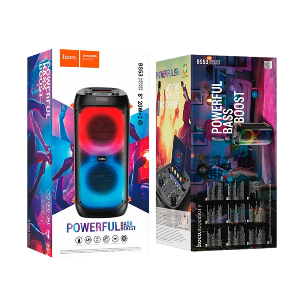 Портативная колонка HOCO BS53 bluetooth 5.1 microSD караоке черный (1/2)