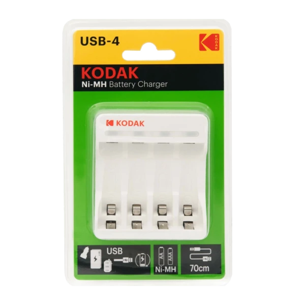 З/У для аккумуляторов Kodak C8002B AA/AAA 4 слота+USB (1/6/24)
