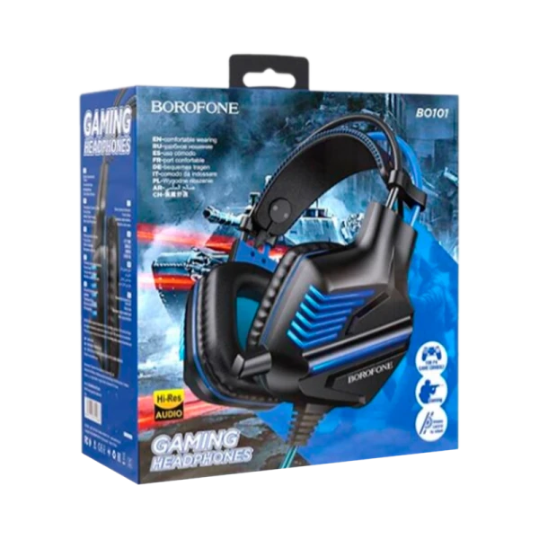 Наушники полноразмерные Borofone BO101 с микр. игровые синий (1/30)
