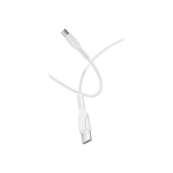 Кабель GoPower GP21TT Type-C (m)-Type-C (m) 1.0м 3.0A 60W силикон белый (1/200/800)