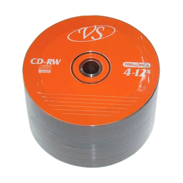 Диск CD-RW VS 700MB 4-12x 50шт. bulk (50/600)