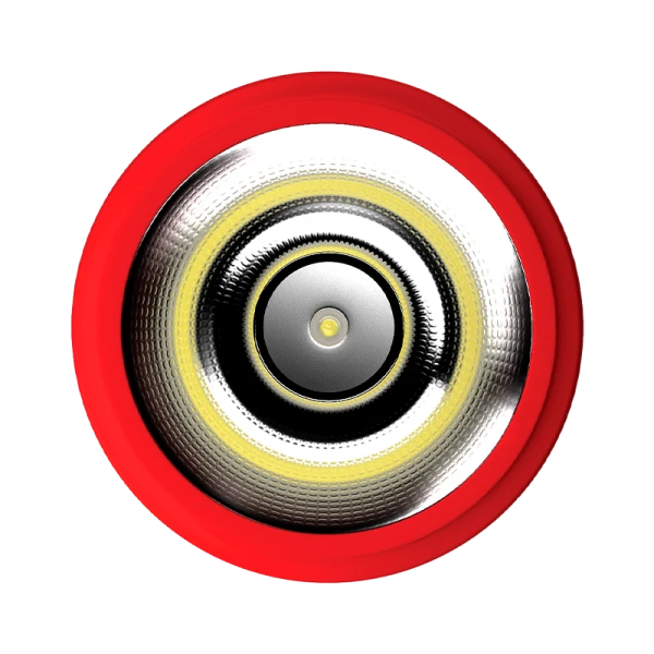 Фонарь туристический Рекорд PM-450 от аккумулятора черный красный (1/6/48)