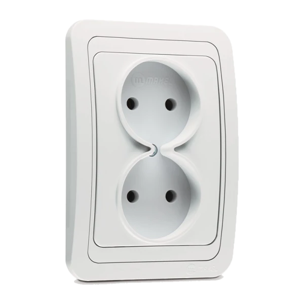 Розетка Makel Mimoza 2гн. 16A белый 12017