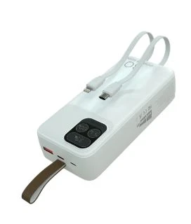 Внешний аккумулятор MORE CHOICE PB55-30 30000mAh 3.0A 22.5W 1USB+1Type-C+1microUSB белый