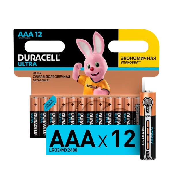 Батарейка Duracell ULTRA POWER LR03 AAA BL12 Alkaline 1.5V (12/144/48960)