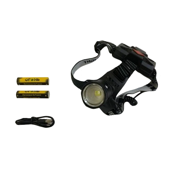 Фонарь налобный Без бренда HT-692-P70 от аккумулятора 3 режима черный