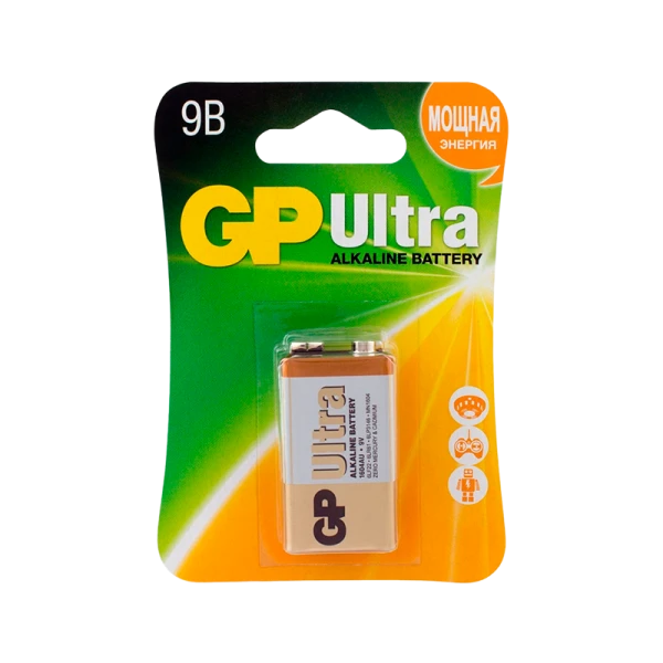 Батарейка GP ULTRA Крона 6LR61 BL1 Alkaline 9V (1/10/200)