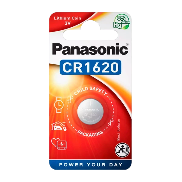 Батарейка Panasonic Power Cells CR1620 BL1 Lithium 3V CN (Китай)
