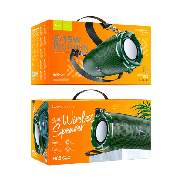 Портативная колонка HOCO HC5 bluetooth 5.0 microSD зеленый (1/12)