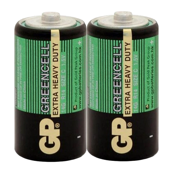 Батарейка GP GreenCell R14 C Shrink 2 Heavy Duty 1.5V (2/24/480)