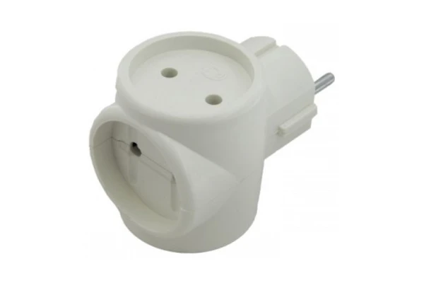 Разветвитель Без бренда БС-5 3р.Б/З 10A белый