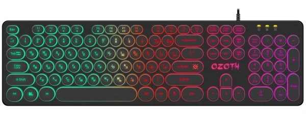 Клавиатура проводная Defender GK-106 OZOTH игровая USB 1.5м черный (1/20)