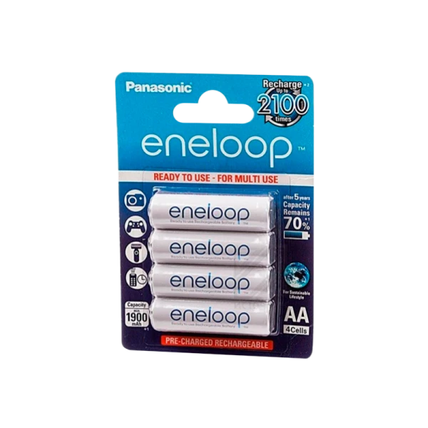 Аккумулятор предзаряженный RTU Panasonic HR6 AA BL4 NI-MH eneloop 1900mAh пласт. футл. (4/40/160)