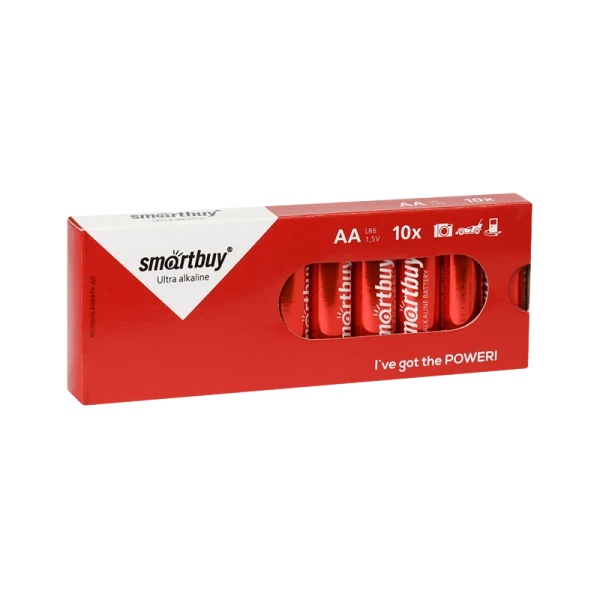 Батарейка Smartbuy LR6 AA BOX10 Alkaline 1.5V (10/300)