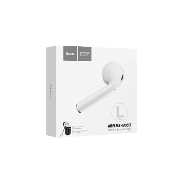 Беспроводная гарнитура HOCO E39L на левое ухо с черным чехлом (1/22/220)