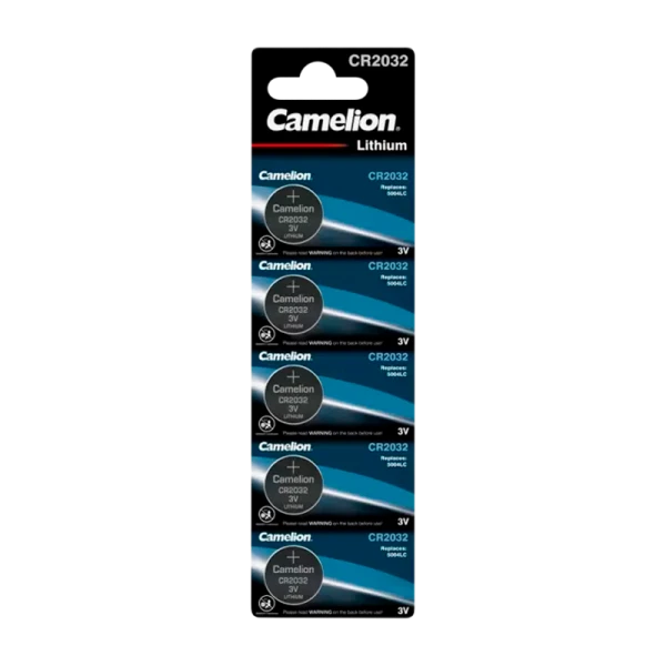 Батарейка Camelion CR2032 BL5 Lithium 3V (5/50/1800)