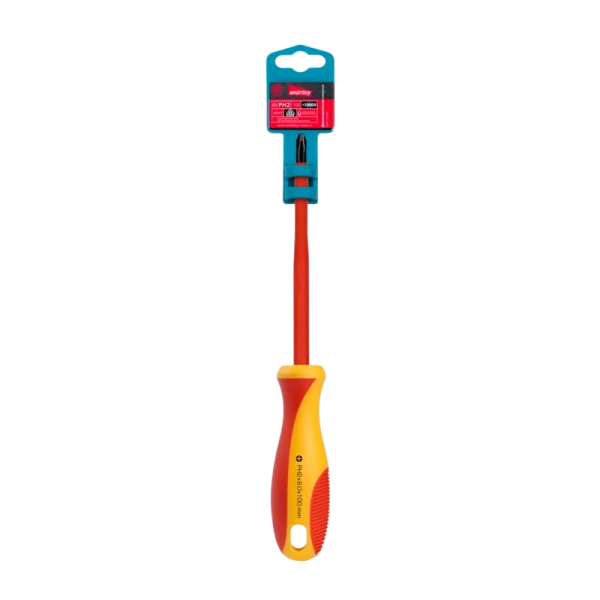 Диэлектрическая отвертка Smartbuy Tools крестовая PH2x100, до1000В,VDE