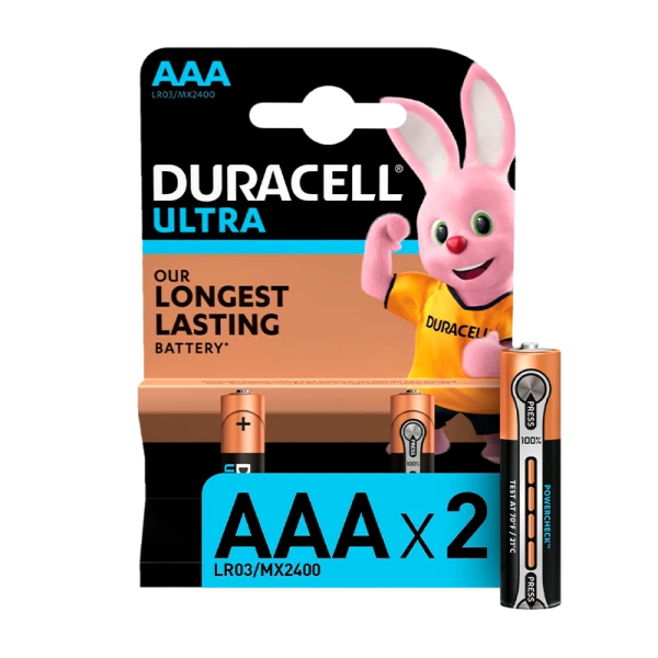 Батарейка Duracell ULTRA POWER LR03 AAA BL2 Alkaline 1.5V (2/20/21000)