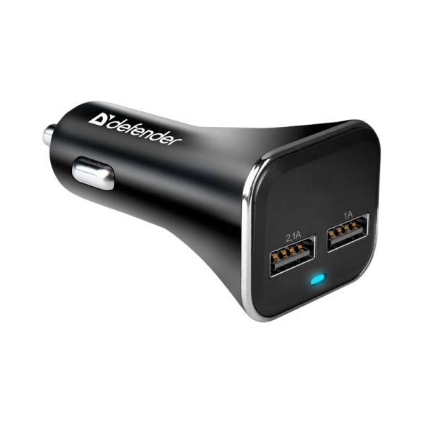 Автомобильное З/У Defender UCA-31 2USB 3.1A 5W черный (1/50)