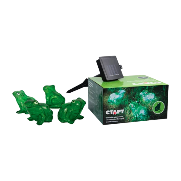 Фонарь садовый Старт Лягушки 4LED от солнечной батареи IP20