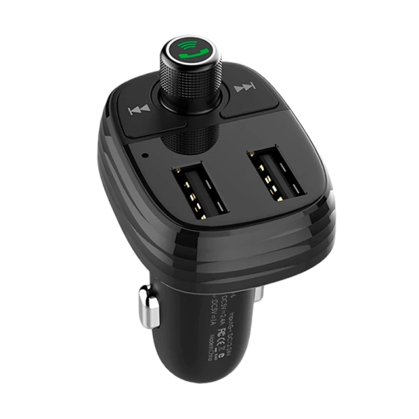 FM-трансмиттер Borofone BC16 2USB microSD bluetooth 4.2 черный (1/84)