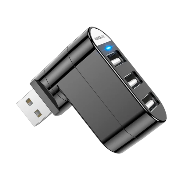USB-Хаб Borofone DH3 4USB USB (m) черный (1/26/156)