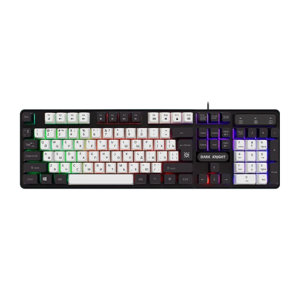 Клавиатура проводная Defender GK-077 DARK KNIGHT игровая USB 1.5м черный (1/20)
