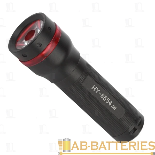 Фонарь универсальный Трофи TM3W 3W 1LED от батареек черный в блистере (1/24/144)