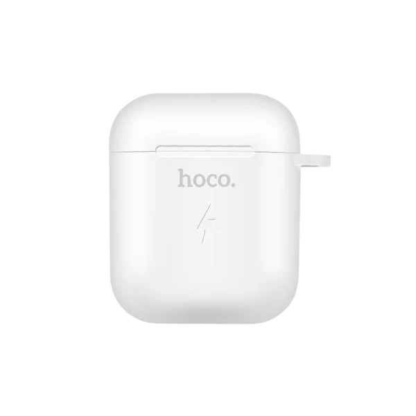 Зарядный чехол HOCO CW22 для Airpods 0.5A силикон беспр. зар. Qi белый (1/22/220)