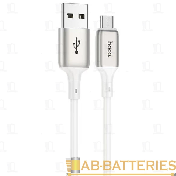 Кабель HOCO X66 USB (m)-microUSB (m) 1.0м 2.4A TPE белый (1/31/310)