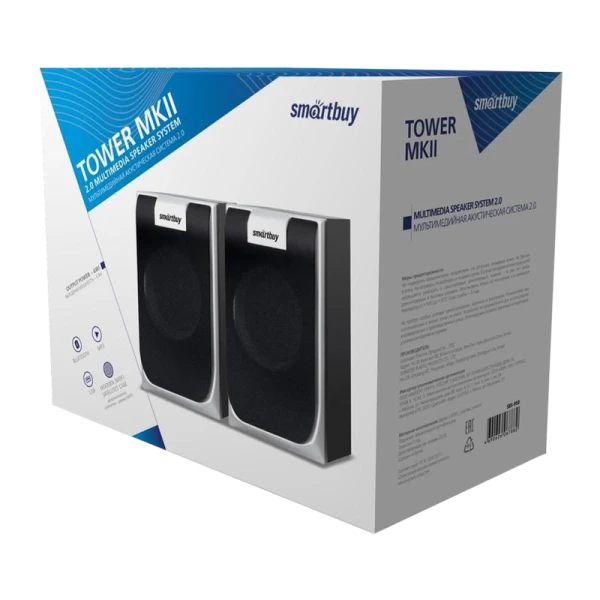 Колонки 2.0 Smartbuy TOWER MKII 6W USB+Jack 3.5мм черный (1/12)