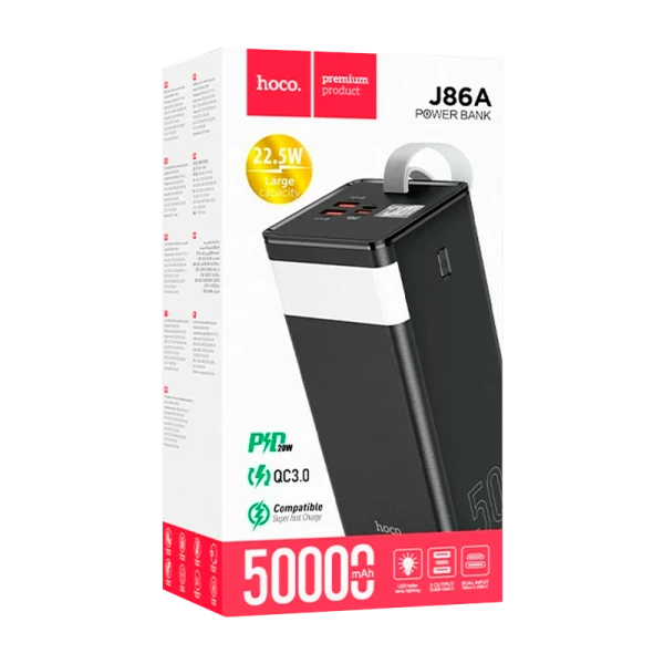 Внешний аккумулятор HOCO J86A 50000mAh 22.5W черный