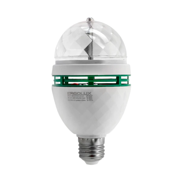Диско-лампа Ergolux 3W E27 RGB (1/10/100)