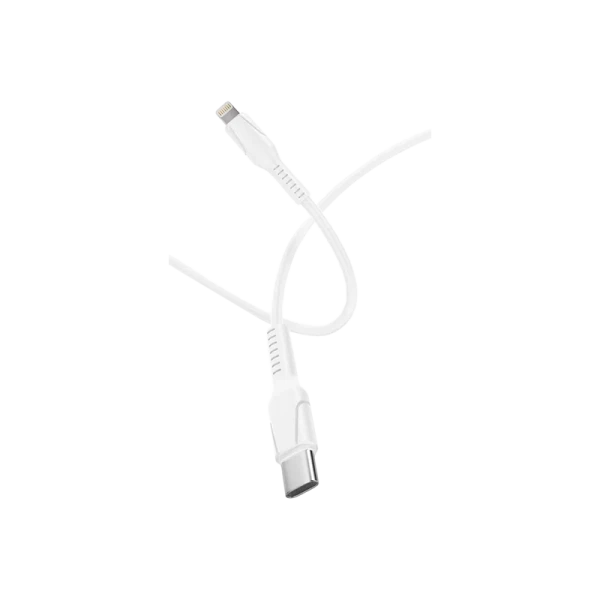 Кабель GoPower GP21TL Type-C (m)-Lightning (m) 1.0м 3.0A 27W силикон белый (1/200/800)