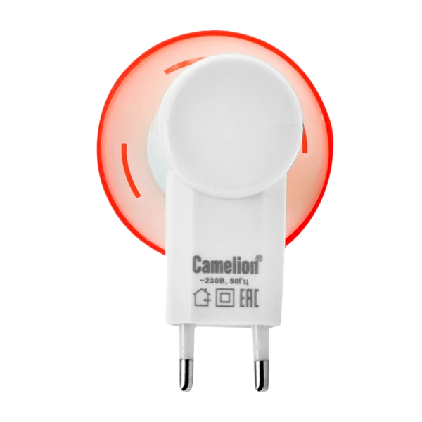 Ночник Camelion NL-193 "Светильник красный" 3LED 0.5W 220V в розетку (1/24/96)