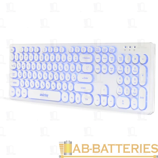Клавиатура проводная Smartbuy 328 ONE классическая USB 1.5м мультимед. белый (1/20)