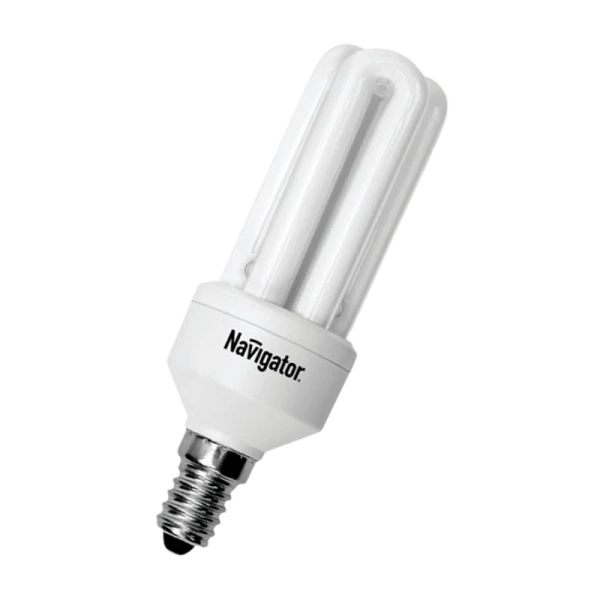 Лампа люминесцентная Navigator 3U E14 11W 4000К 220-240V U-образная (1/12/60)
