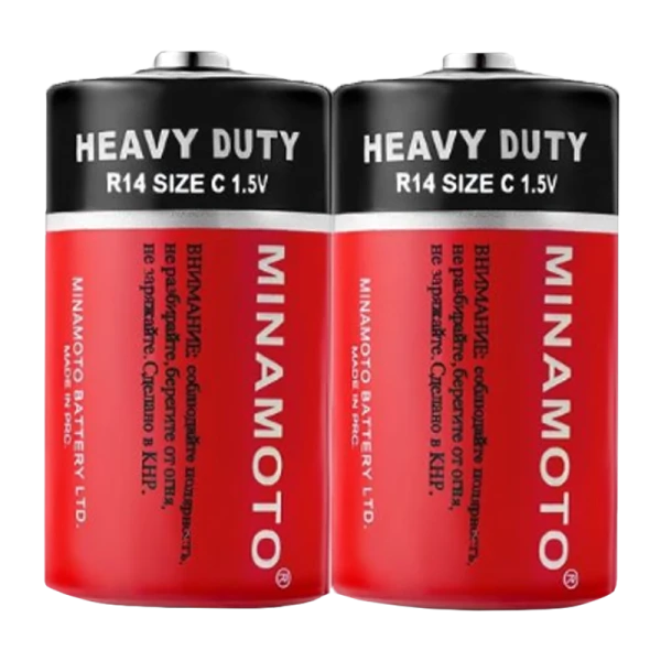 Батарейка Minamoto R14 C Shrink 2 Heavy Duty 1.5V (2/24/480)